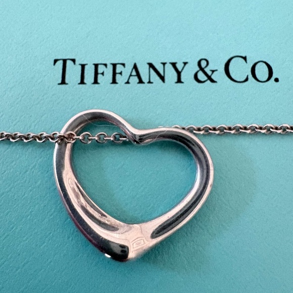 Tiffany & Co. Peretti Large Open Heart Silver Necklace - LNC - Picture 6 of 12